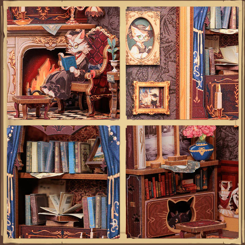Estudio del Conde Gato 🐈‍⬛- Book Nook